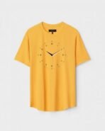 Yellow Unisex Polyster Regular Fit Printed Round Neck T-Shirt