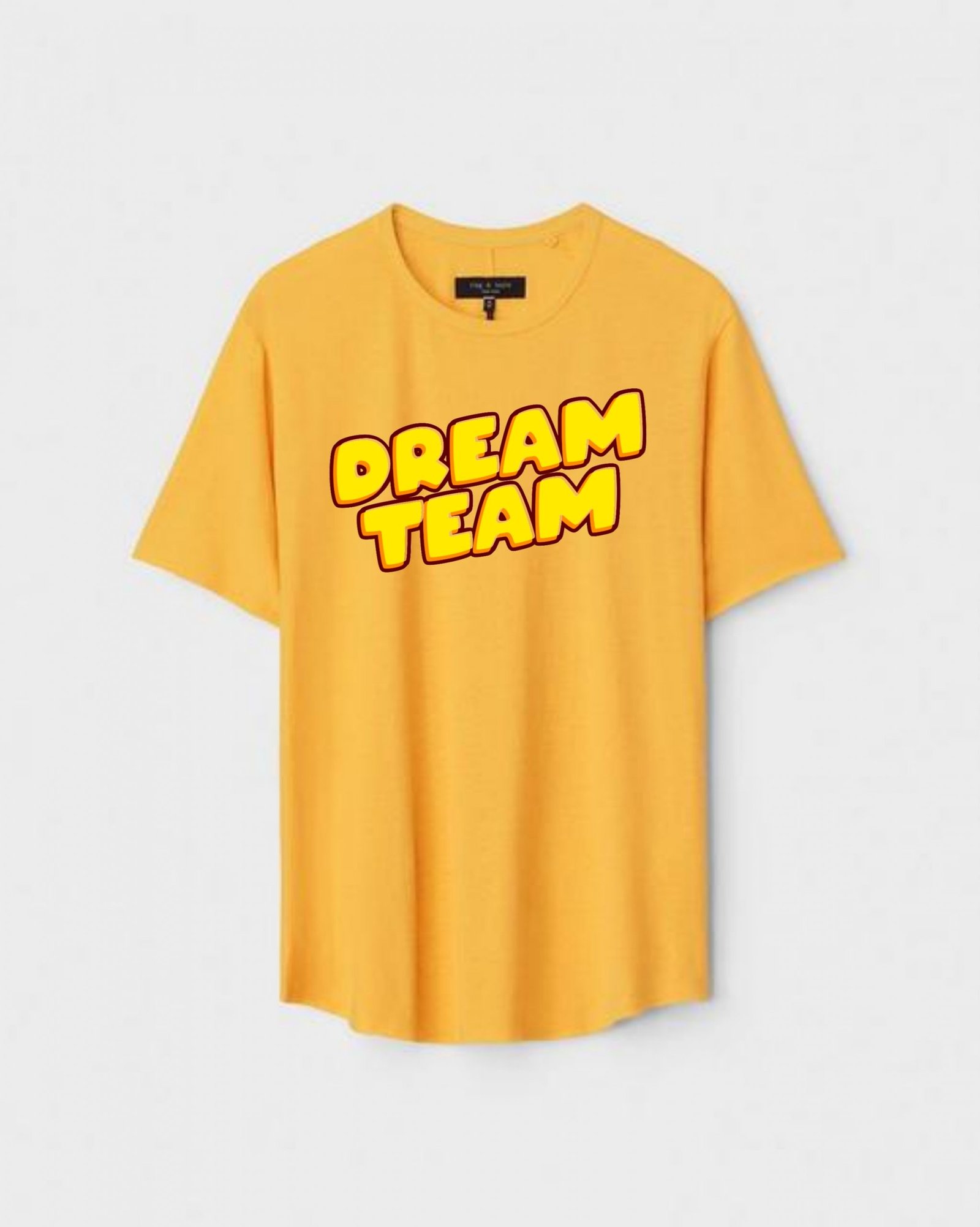 YLW-CTN-H-001-scaled-1.jpg Yellow Unisex Cotton Regular Fit Printed Round Neck T-Shirt - Image 1