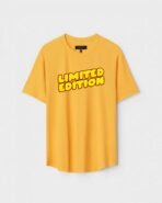 Yellow Unisex Polyster Regular Fit Printed Round Neck T-Shirt