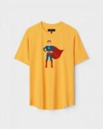 Yellow Unisex Polyster Regular Fit Printed Round Neck T-Shirt