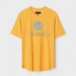 Yellow Unisex Polyster Regular Fit Printed Round Neck T-Shirt