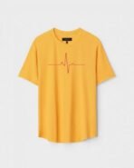 Yellow Unisex Polyster Regular Fit Printed Round Neck T-Shirt