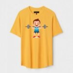 Yellow Unisex Polyster Regular Fit Printed Round Neck T-Shirt