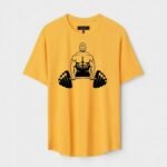 Yellow Unisex Polyster Regular Fit Printed Round Neck T-Shirt