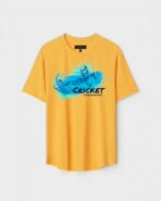 Yellow Unisex Polyster Regular Fit Printed Round Neck T-Shirt