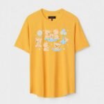 Yellow Unisex Polyster Regular Fit Printed Round Neck T-Shirt