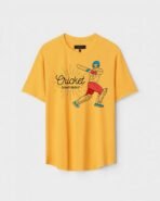 Yellow Unisex Cotton Regular Fit Printed Round Neck T-Shirt