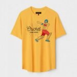 Yellow Unisex Polyster Regular Fit Printed Round Neck T-Shirt