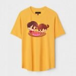 Yellow Unisex Polyster Regular Fit Printed Round Neck T-Shirt