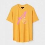 Yellow Unisex Polyster Regular Fit Printed Round Neck T-Shirt