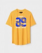 Yellow Unisex Polyster Regular Fit Printed Round Neck T-Shirt