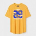Yellow Unisex Polyster Regular Fit Printed Round Neck T-Shirt