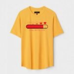 Yellow Unisex Polyster Regular Fit Printed Round Neck T-Shirt