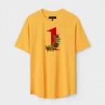 Yellow Unisex Polyster Regular Fit Printed Round Neck T-Shirt