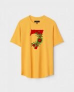 Yellow Unisex Cotton Regular Fit Printed Round Neck T-Shirt