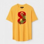 Yellow Unisex Polyster Regular Fit Printed Round Neck T-Shirt