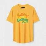 Yellow Unisex Polyster Regular Fit Printed Round Neck T-Shirt