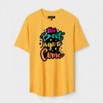 Yellow Unisex Polyster Regular Fit Printed Round Neck T-Shirt