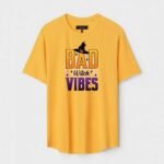 Yellow Unisex Cotton Regular Fit Printed Round Neck T-Shirt