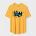Yellow Unisex Polyster Regular Fit Printed Round Neck T-Shirt