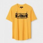 Yellow Unisex Polyster Regular Fit Printed Round Neck T-Shirt