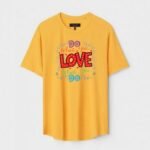 Yellow Unisex Polyster Regular Fit Printed Round Neck T-Shirt