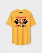 Yellow Unisex Polyster Regular Fit Printed Round Neck T-Shirt