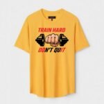 Yellow Unisex Cotton Regular Fit Printed Round Neck T-Shirt