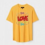 Yellow Unisex Cotton Regular Fit Printed Round Neck T-Shirt