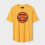 Yellow Unisex Polyster Regular Fit Printed Round Neck T-Shirt