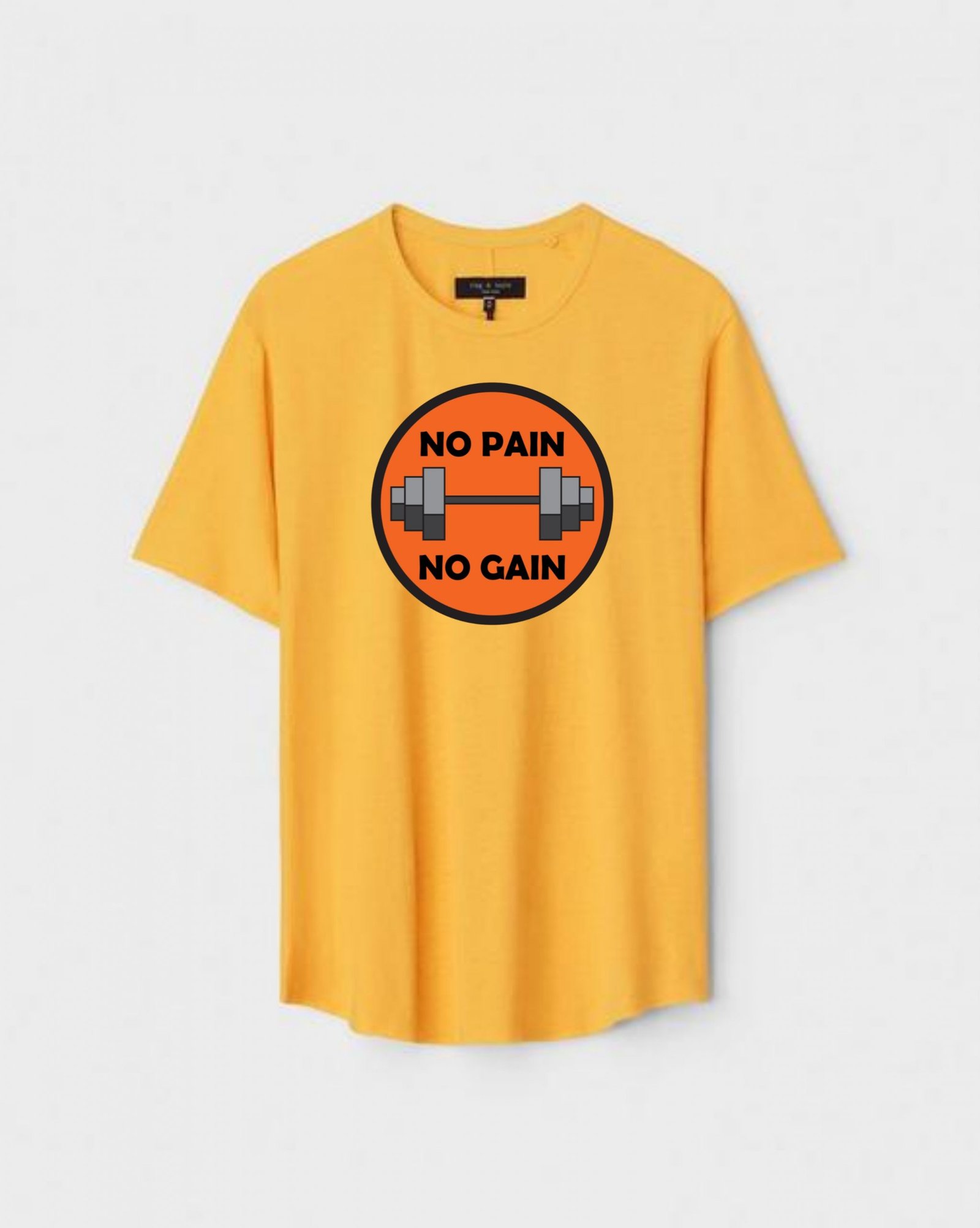 YLW-CTN-Q-003-scaled-1.jpg Yellow Unisex Polyster Regular Fit Printed Round Neck T-Shirt - Image 1
