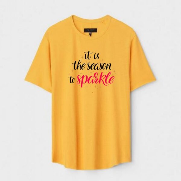 Yellow Unisex Cotton Regular Fit Printed Round Neck T-Shirt