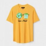 Yellow Unisex Polyster Regular Fit Printed Round Neck T-Shirt
