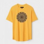 Yellow Unisex Polyster Regular Fit Printed Round Neck T-Shirt
