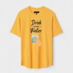 Yellow Unisex Cotton Regular Fit Printed Round Neck T-Shirt