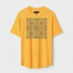 Yellow Unisex Cotton Regular Fit Printed Round Neck T-Shirt