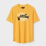 Yellow Unisex Polyster Regular Fit Printed Round Neck T-Shirt