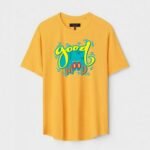 Yellow Unisex Polyster Regular Fit Printed Round Neck T-Shirt