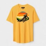 Yellow Unisex Cotton Regular Fit Printed Round Neck T-Shirt