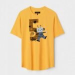Yellow Unisex Polyster Regular Fit Printed Round Neck T-Shirt