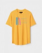 Yellow Unisex Polyster Regular Fit Printed Round Neck T-Shirt