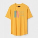 Yellow Unisex Cotton Regular Fit Printed Round Neck T-Shirt
