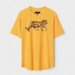 Yellow Unisex Polyster Regular Fit Printed Round Neck T-Shirt