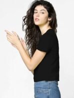 Cotton Regular Fit Printed Round Neck T-Shirt For Women - Image 3