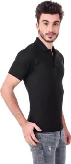 One-H Men's Polo Neck Half Sleeve Casual Tshirt Combo of Maroon, Black, Grey colors (Pack of 3) - Image 4