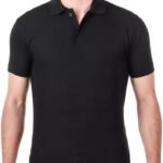 One-H Men's Polo Neck Short Sleeve Casual Tshirt Black color (Pack of 1)