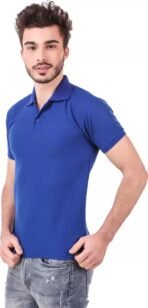 One-H Men's Polo Neck Short Sleeve Casual Tshirt Blue color (Pack of 1) - Image 4
