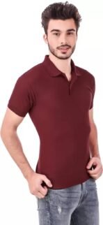 One-H Men's Polo Neck Short Sleeve Casual Tshirt Combo of Red, Maroon, Grey colors (Pack of 3) - Image 3