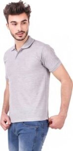 One-H Men's Polo Neck Short Sleeve Casual Tshirt Grey color (Pack of 1) - Image 4