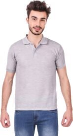 One-H Men's Polo Neck Short Sleeve Casual Tshirt Combo of Red, Orange, Grey colors (Pack of 3) - Image 4